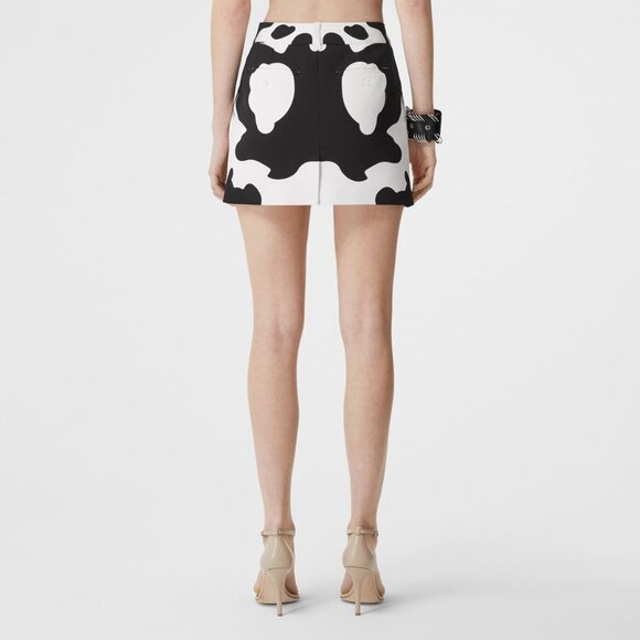 Burberry Monochrome Cow Print Mini Skirt - Picture 3 of 10